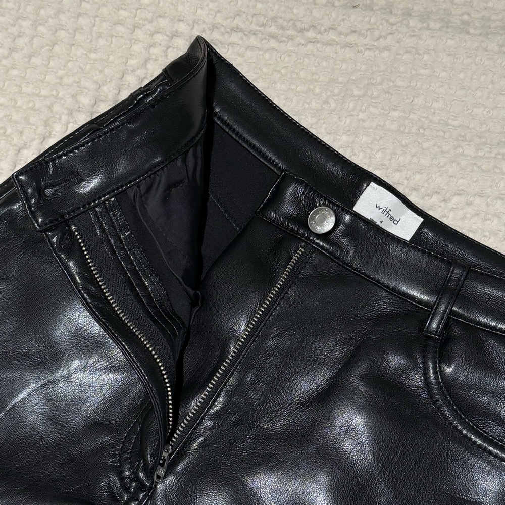 Wilfred Melina Black Leather Pants